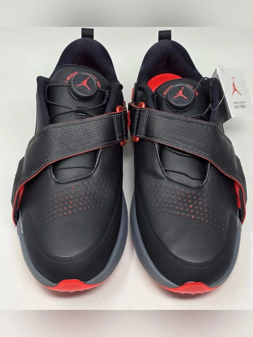 Nike Air Jordan Rev Infrared Golf Shoes Cleats Black FV6338-001 Men’s 8.5 NWT 🔥
